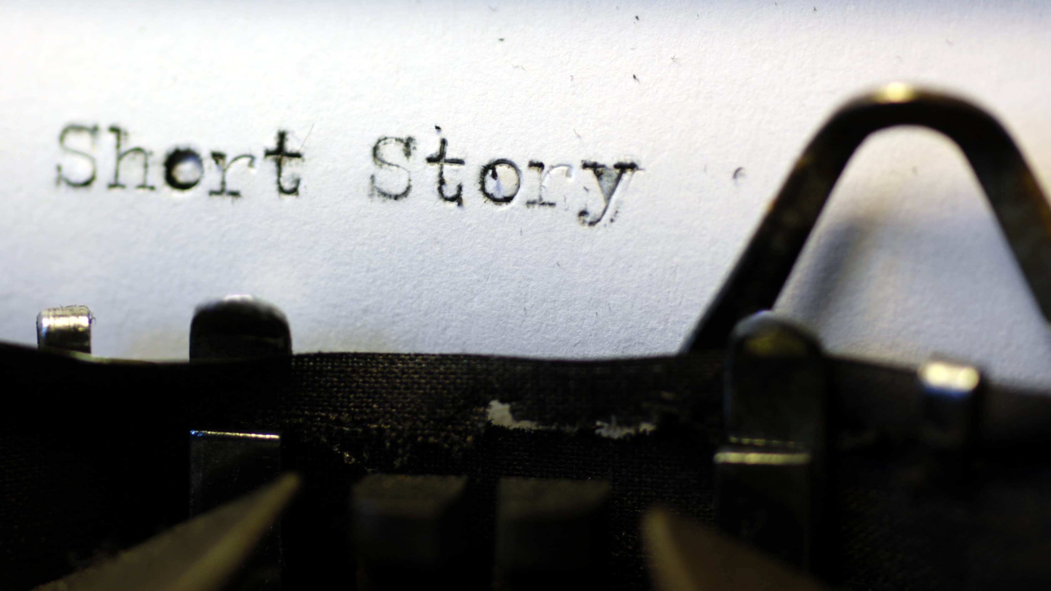 Short Story typed on a page