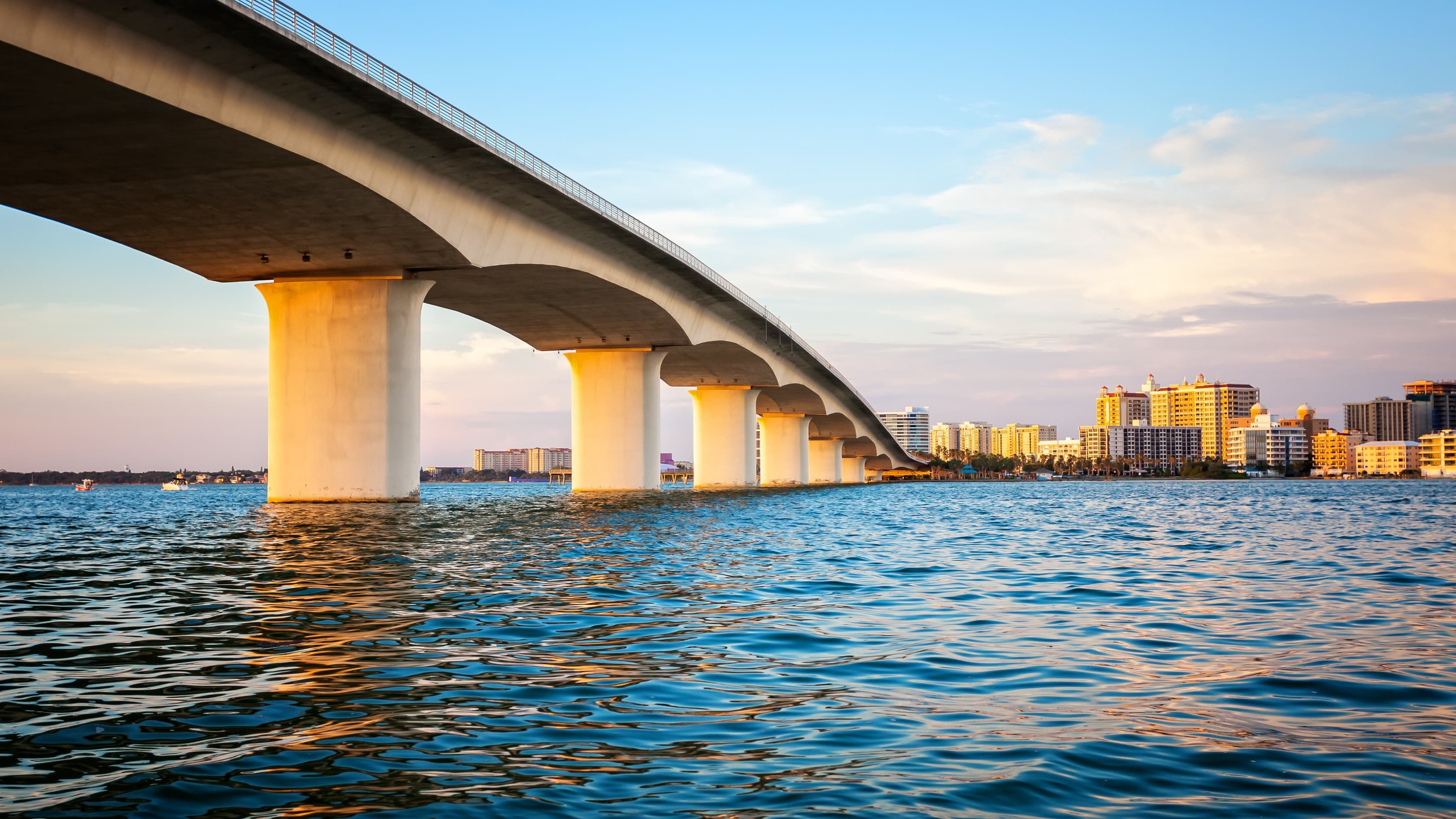 Sarasota bridge and water near downtown Sarasota